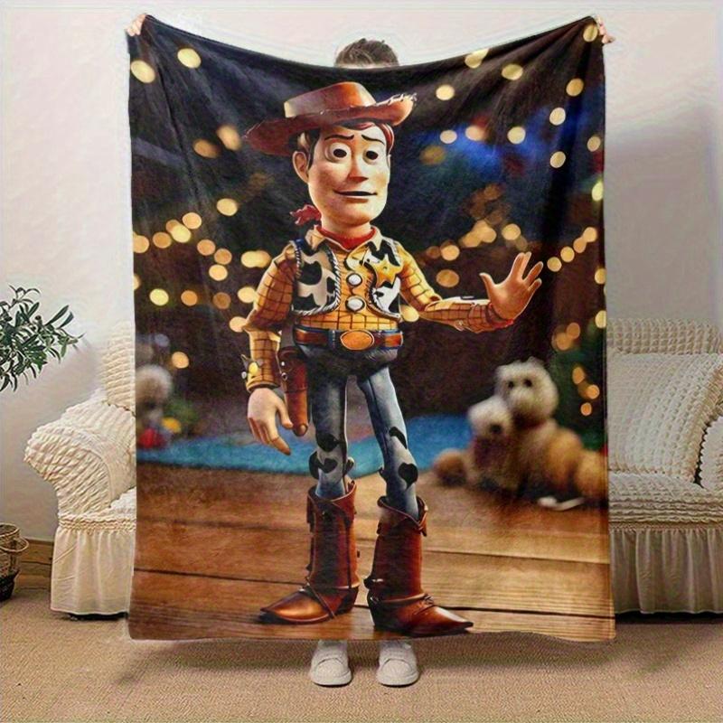 1pc,Toy Story Woody Blanket Perfect for Home Decor, Couch, Outdoor, Gift Idea, Flannel Throw, Bedroom, Living Room, Travel, Camping, Car Use
