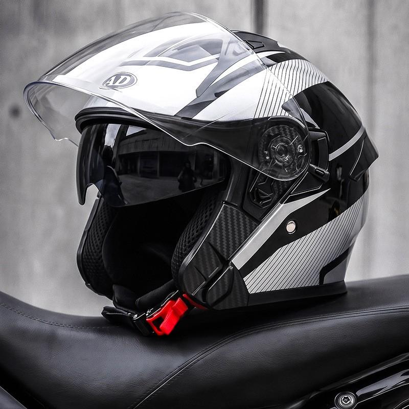AD 3/4 Motorcycle Helmet Men Women 3C Certified Universal Season Half Electric Scooter