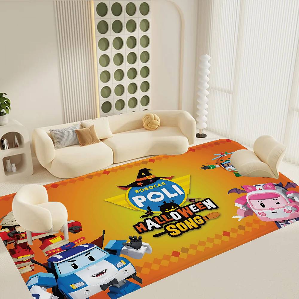 Tappetino per Pavimento Robocar P-Polis Stile INS Morbido Tappeto per Pavimento Camera da Letto Casa Tappetino per Lavanderia Tappeti Domestici Antiscivolo