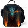 Cool Dragon Print Lunch Bag for Kids Boy Girls Insulated Lunch Box Adjustable & Removable Tote Bag Kits for School Work