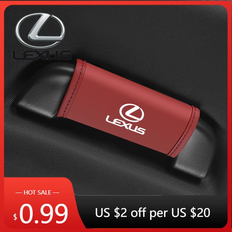 Interior Stickers PU Leather Car Handgrip Protective Cover Anti-scratch Handle Case For Lexus F SPORT ES UX 300e GS GX IS LS LBX