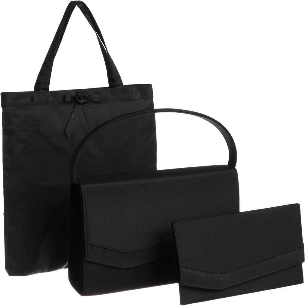Formal Bag Set with Removable Handle 8182 Black [Fette] 3-piece