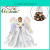 9.8in Led Angel Tree Topper Festive Xmas Fairy Ornament Gift
