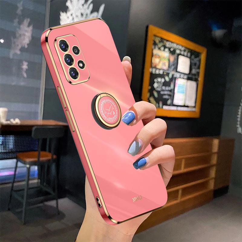 Soft Case Ring Plating Finger For Samsung Galaxy A22 A32 S20 S21 Huawei P50 P40 Honor 60 50 Redmi Note 11 10 Iphone13 12 11 Silicon Stand Holder Cover