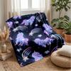 Royal Unicorn with Crystals Theme blanket Lightweight Warm Flannel Blanket Decorative Throw Blanket for Home Decoration