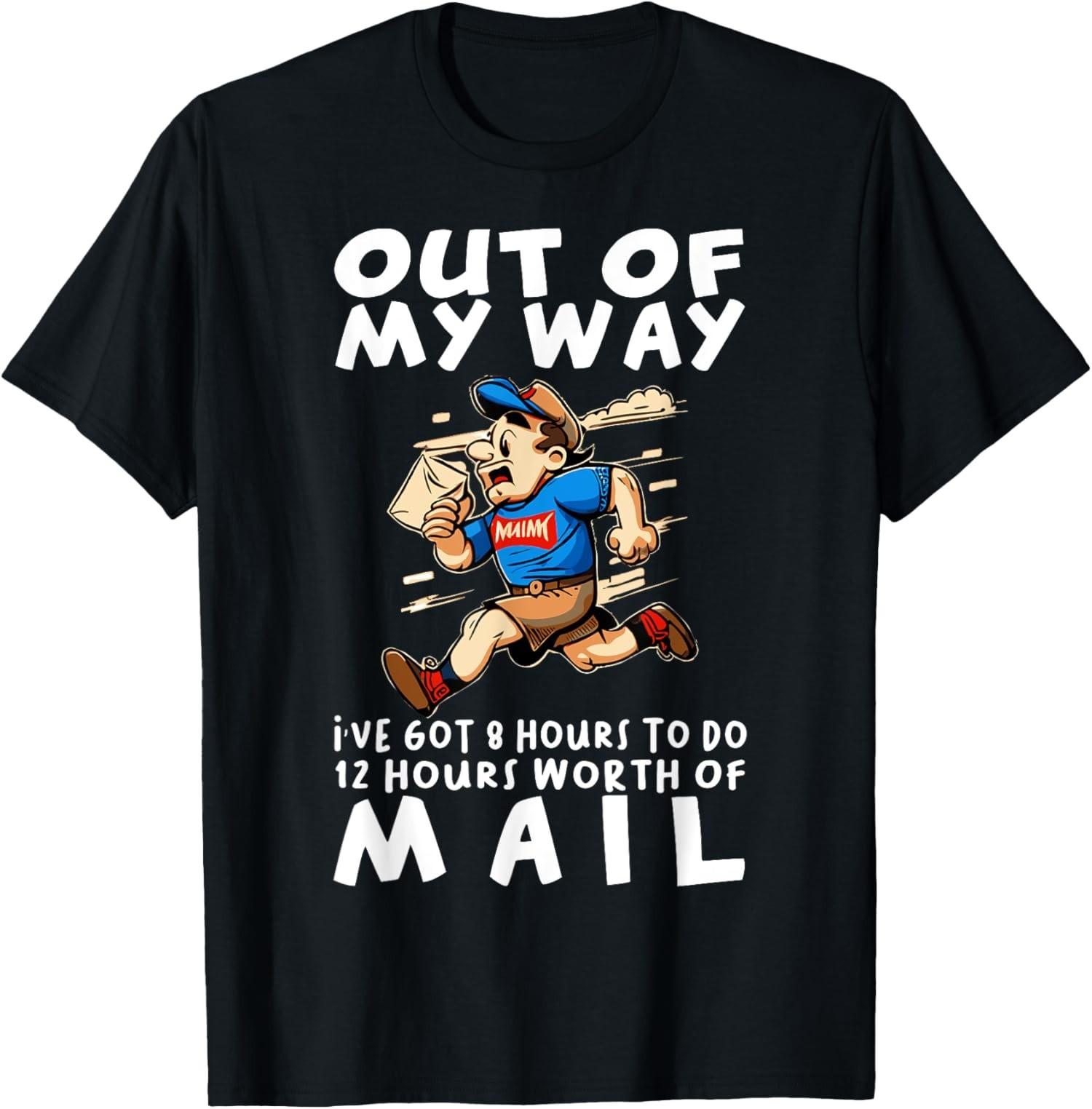 Postal Worker Funny Delivery Mailman Run Cute Present Unisex T-Shirt L
