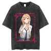 Harajuku Casual Tops Hot Anime My Dress Up Darling Kitagawa Marin Printed Tshirt Men Women High Quality Washed Cotton Tshirts