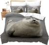 3D Sea Lion Duvet Cover King/Queen Size,Cute Cartoon Sea Lion Sleeping Print Bedding Set for Kids Boys,ocean Animals Quilt Cover