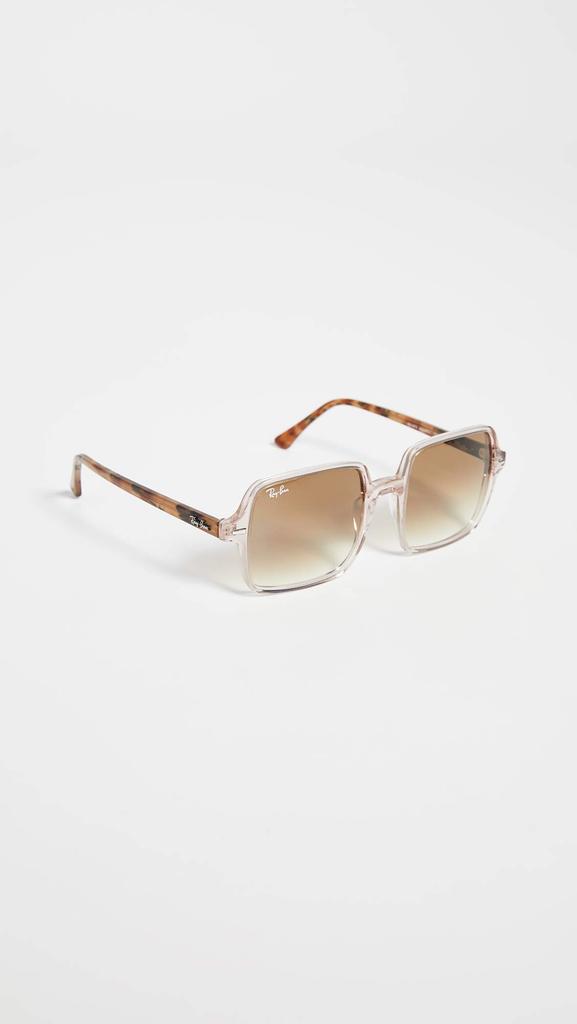 0RB1973 Square II Transparent Light Brown Size 53 Ray-Ban Sunglasses, (Free Size, Japan)