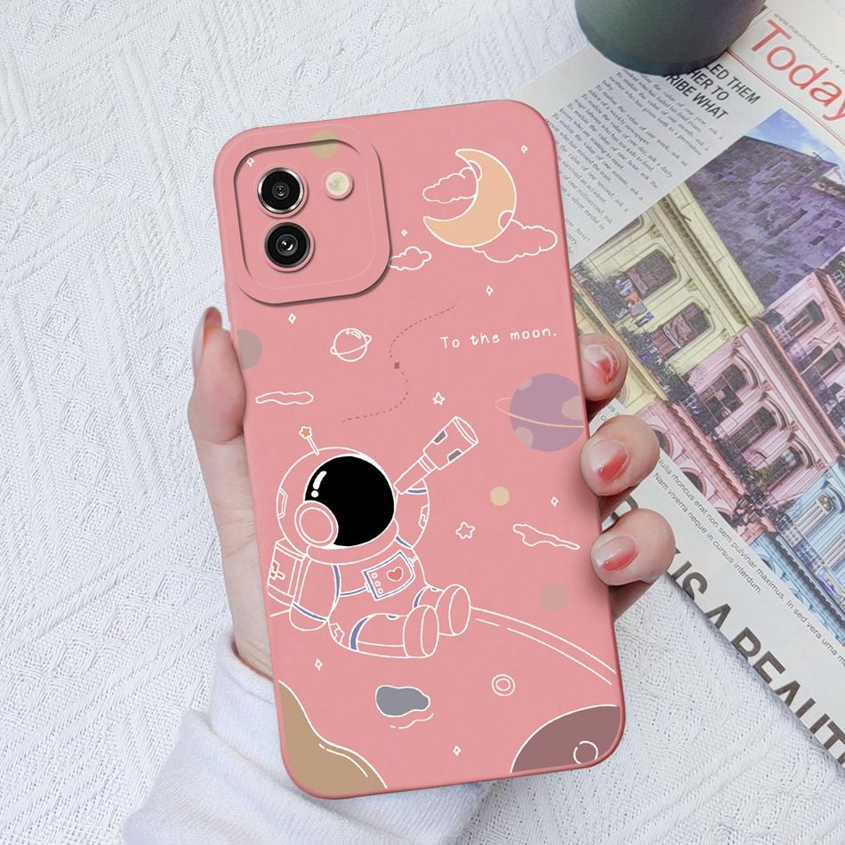 Case For Samsung A03 Core A03S Painted Soft Liquid Silicone Fashion Back Cover For Samsung Galaxy A 03 A03Core A03 S Funda Coque