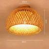 Handmade Boho Bamboo Wicker Ceiling Light Traditional Farmhouse Bedroom Nursery Hallway Balcony Tea Corridor Mount Ceiling Light