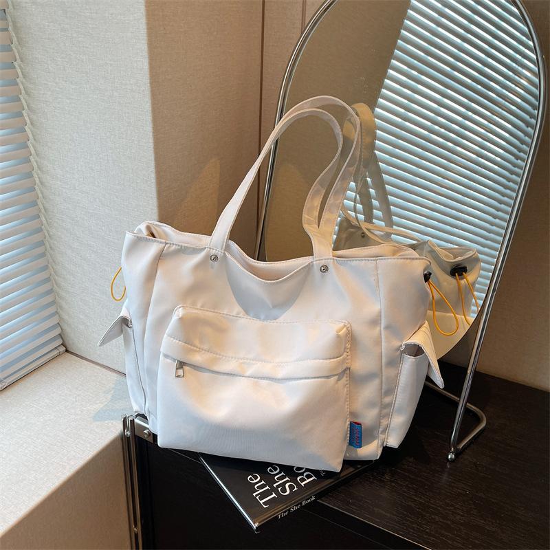 Large Capacity Bag Women's New Fashion Commuter Shoulder Armpit Bag Student Class Portable Tote Bag