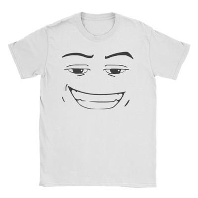 Happy Robot Face Men Women T Shirts Robloxs  Unique Tees Short Sleeve Crew Neck TShirts Cotton Plus Size Clothes