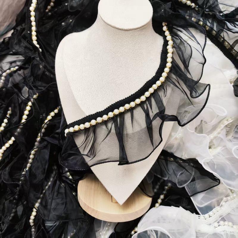 Organza Bead Nail Ruffle Lace for DIY Hats, Curtains, and Skirts