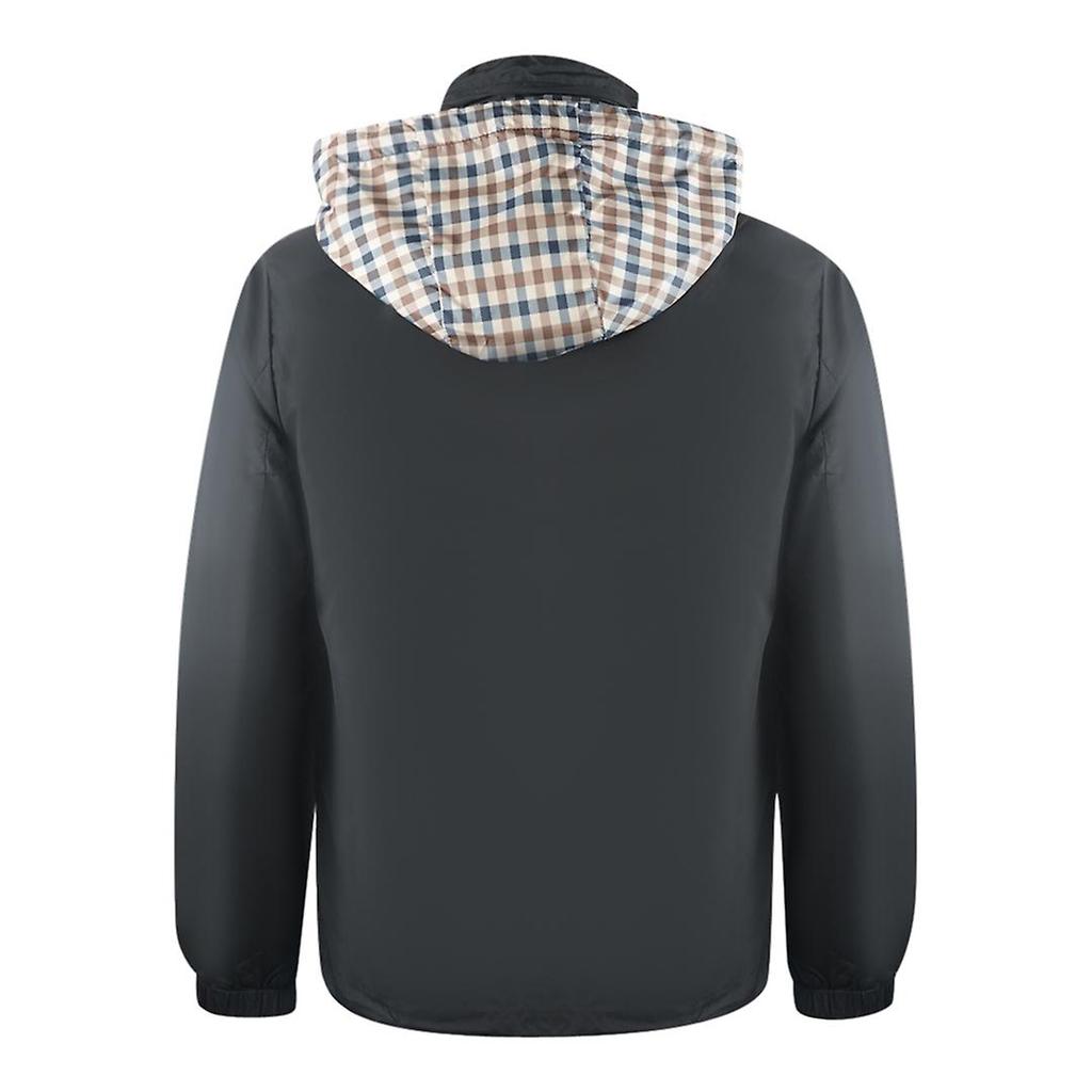 Aquascutum Men's Plain Lightweight Hidden Hood Jacket