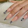 Black and White Markings French False Nail Wear Nail Art Finished Fake Nail Nail Patch Nail Patch