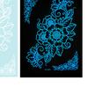 6Pcs Glow in Dark Tattoo Stickers, Lace Temporary Body Art for Hands, Waterproof Indian Mehndi Tattoos for Women Girls
