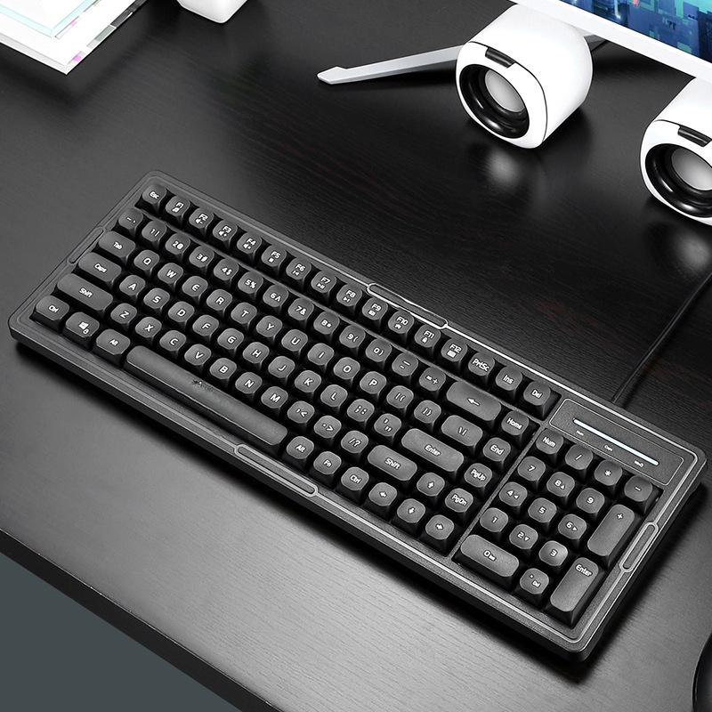 Wired Gaming Mechanical Feel Keyboard and Mouse Set for Desktop, Laptop, Esports, Office