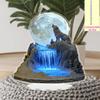 1PCS 2D Flat Wolf And Full Moon Acrylic Display Stand for Home Office Decoration Ideal Holiday Gift
