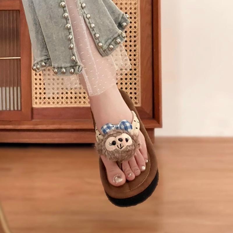 Thick-bottomed girl flip-flops spring and summer fashion versatile leisure niche flat-bottomed beach outer slippers tide