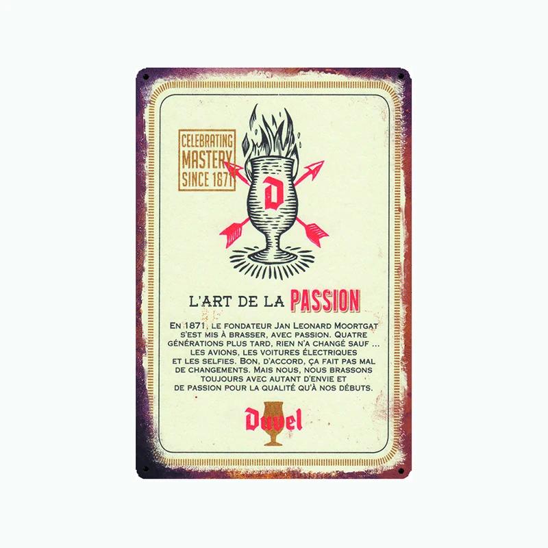[ Mike86 ] Duvel Belgio BIRRA Latta metallica Segno da parete Targhetta Retro Poster Vino Pittura Decorazione Pub LTA-2032 20*30 CM