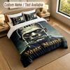 3Pcs Bedding Set Custom Name Text, 1 Sheet 2 Pillowcases Home Bed DecorFrankenstein's Monster