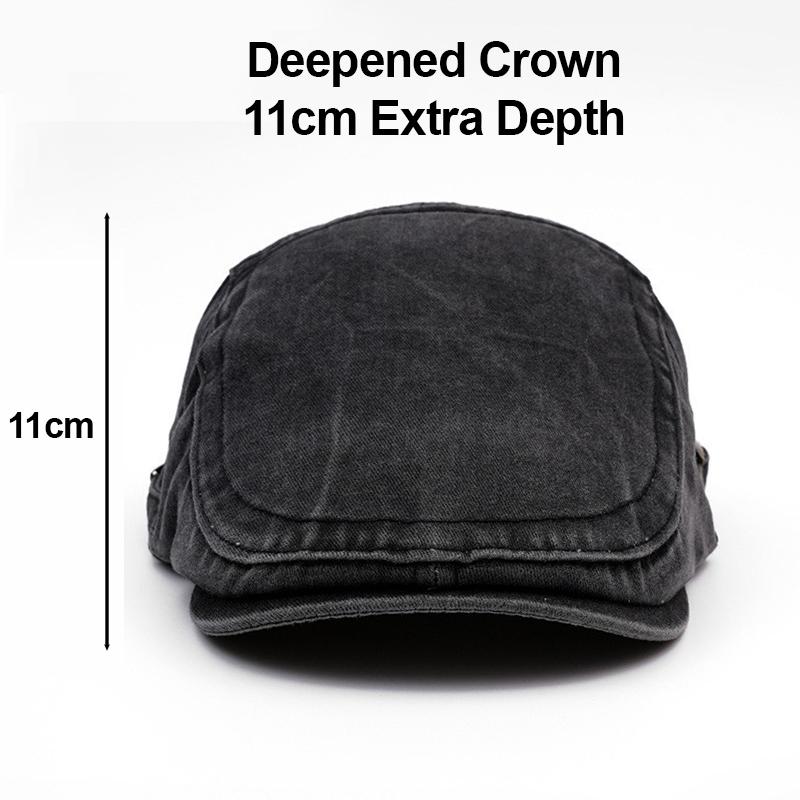 Czapka Płaska Streetwear Unisex Casual Regulowana Czapka Ivy Podróżna Vintage Wypłukiwana Bawełna Czapka Newsboy Prosta Codzienna Party Randki Kapelusz