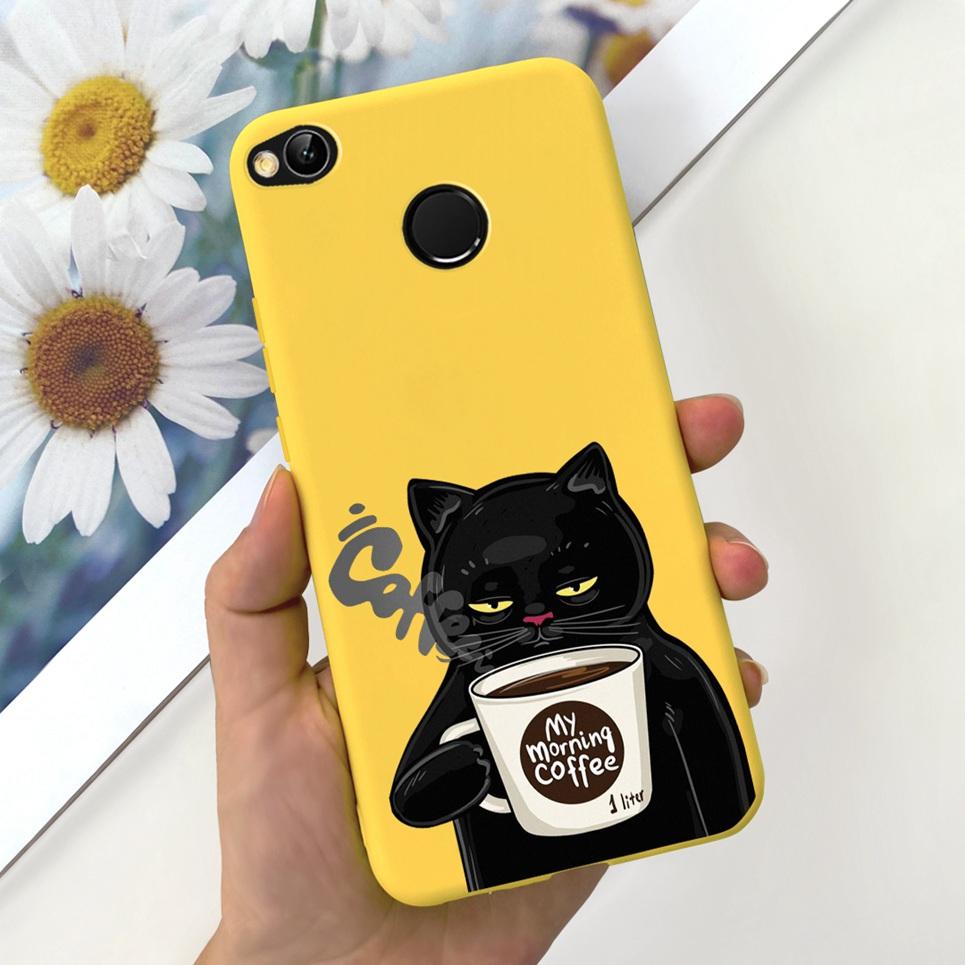 For Cover Xiaomi Redmi 4X Phone Case 2023 New Fashion Black Cat Sky Astronaut Back Bumper Soft Silicone TPU For Redmi4x 4 x