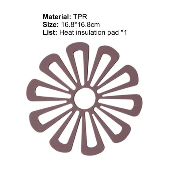 Isolierpad Hitze Lebensmittelqualität Beständig TRP Blumenförmige Untersetzermatte für Küche