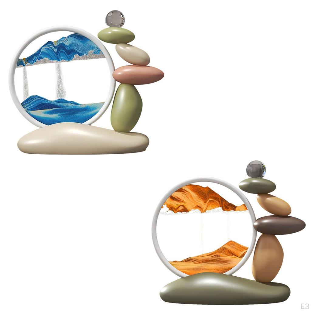 Flowing Sand Painting Statue Dynamic Lightweight Multifunctional Tabletop Decoration for Home