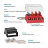 A16P-M10 100A 32V 4 Circuit Kit Blade Fuse Block Battery Terminal Mount Busbar Boating Equipment For Car Yacht Truck