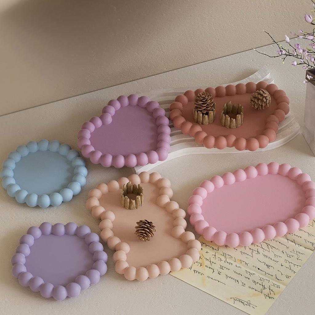 Set of 6 Epoxy Mould for Plate Silicone Coaster Making Moulds Cup Mat Mold Geometric Shaped Jewelry Storage Tray Molds