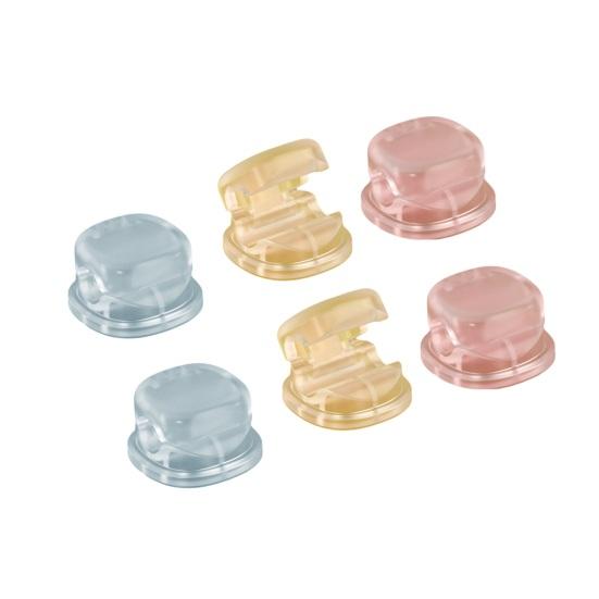 6 шт. Органайзеры для кабелей для стола, Невидимый держатель для шнуров с прочной присоской, Автоматическая фиксация разноцветный