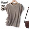 Women's Linen Blend Striped Round Neck Knit Sweater