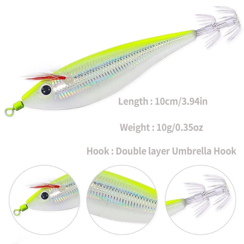 2pcs 10cm Length Eging Squid Bait 2pcs Pack Artificial Shrimp Lure Artificial Bait Fishing