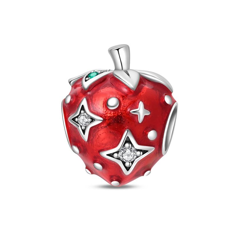 925 Silver Red Series Cat Ladybug Koi Fish Heart-Shaped Charms Beads For Women Fit Bracelet DIY Jewelry Gifts