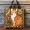 3D New Women's Cat Print Handbag Shoulder Bag Canvas Bag
