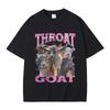 Funny Throat Goat Graphic Print T-shirt Male Fashion Oversized Streetwear Unisex Unisex Casual High Quality Pure Cotton Short Sleeve