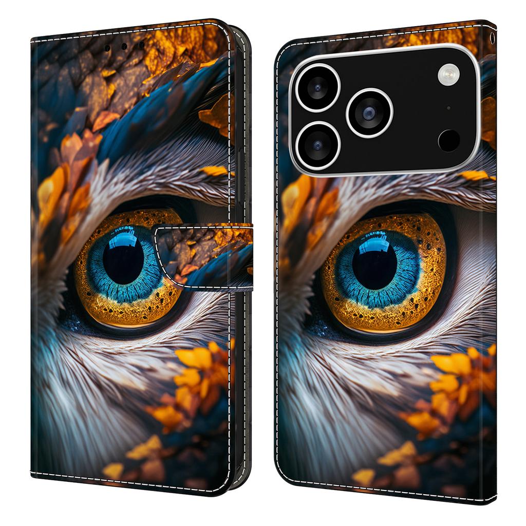 For iPhone 17 Pro Max Wallet Case Pattern Printing PU Leather Flip Stand Phone Cover
