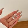 Niche Design Women's S925 Sterling Silver Zircon Hoop Earrings - Christmas Edition
