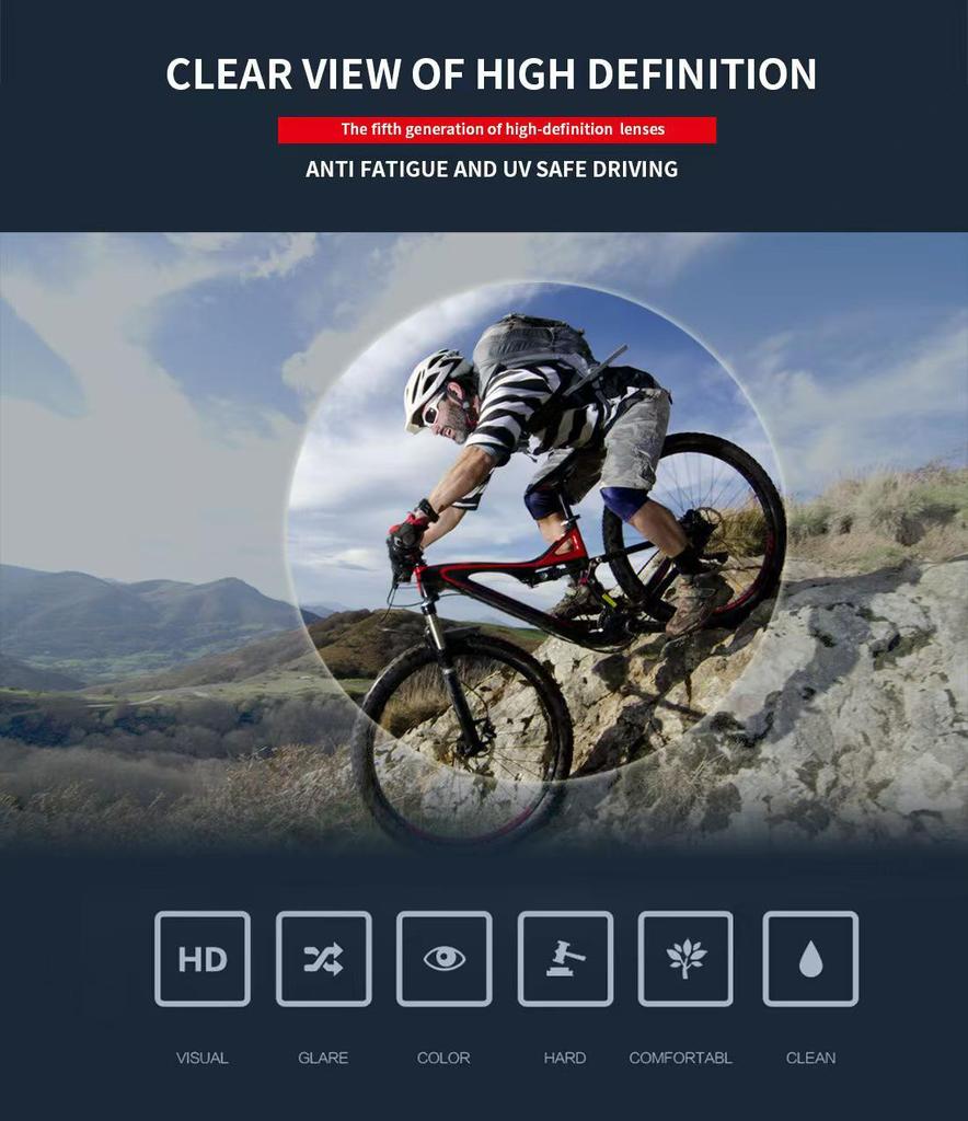 European & American Cycling Sunglasses - Outdoor UV Protection, Colorful 9206 Sports Sunglasses.