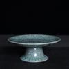 Celadon High-Footed Plate: Indoor Fruit, Dessert, Tea, Snack, Incense Burner, and Buddha Altar Offering Plate.