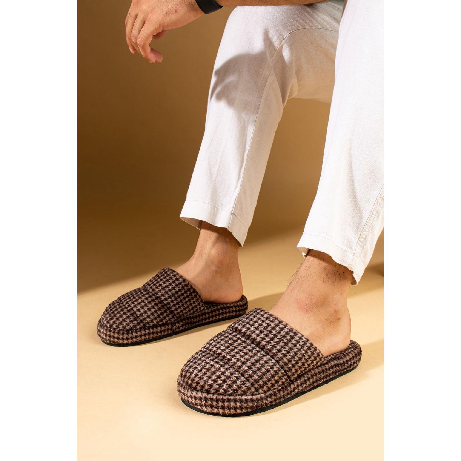 

Men s Brown Square House Slippers Guest Slippers Dowry Bundle Groom Slippers 41