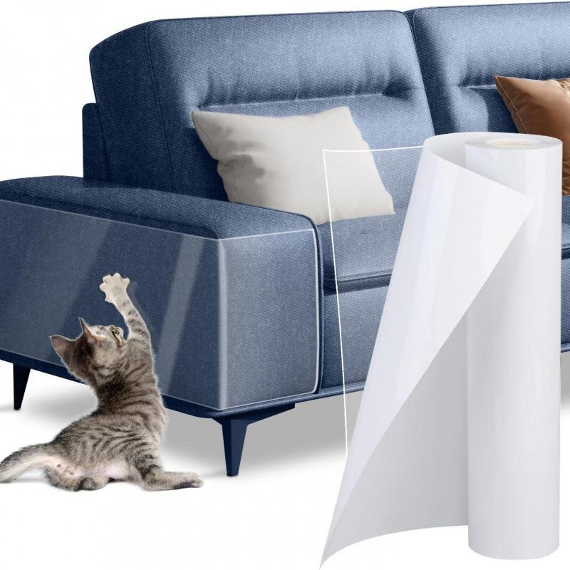Transparent PVC Scratch-Proof Self-Adhesive Cover for Furniture, Doors, and Sofas