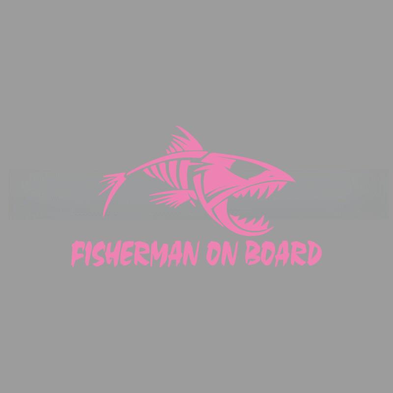 Skeleton Fish Fisherman On Boat Creative&funny Stickers for Cartoon Fans&lover,high Quality for Car Trucks Motorcycles &laptops