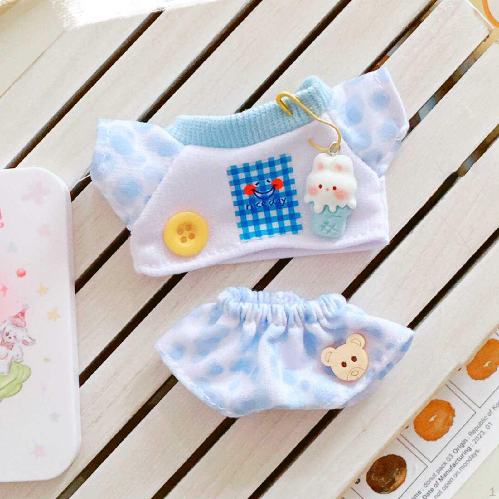 

Комплект одежды для куклы 15 см с футболкой и шортами для творческой игры синий