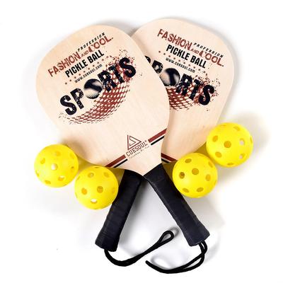 CUESOUL Basswood Pickleball Paddle Bundle Set Paddles 4 Balls 1 Carrying (2 + + Bag)