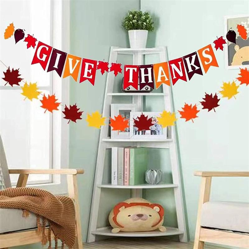 DIY Thanksgiving Felt Maple Tree with 52 Leaves - Kids' Self-Adhesive Game and Easter Decoration