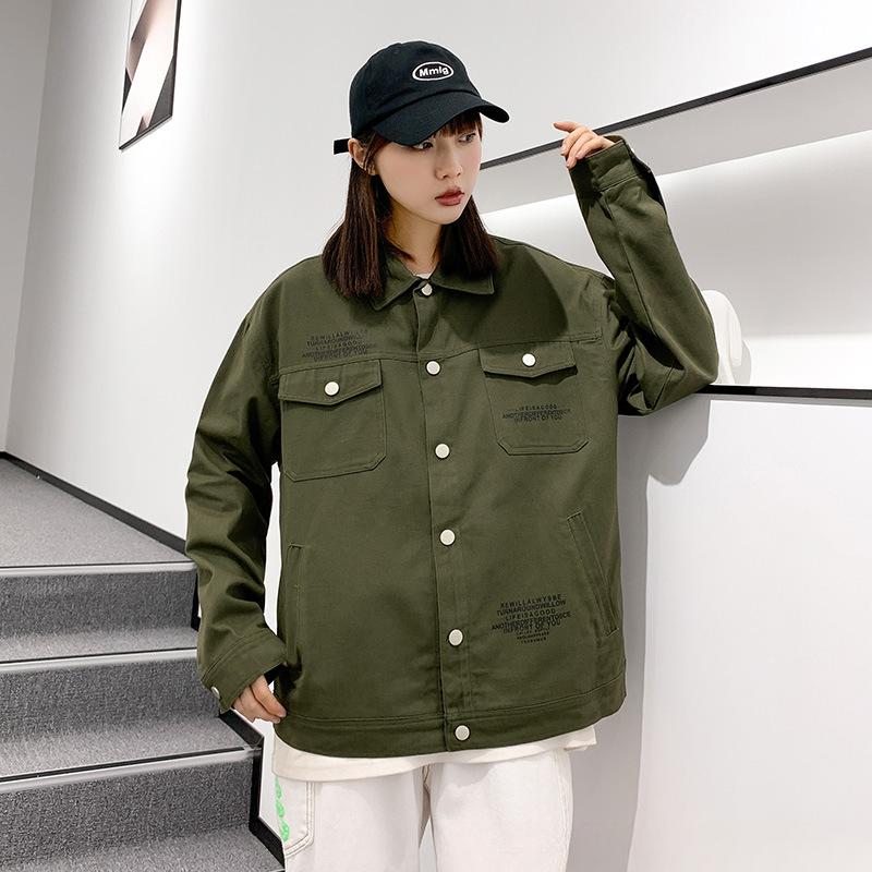 

Модный тренд для подростков, мужская и женская куртка в корейском стиле, повседневная универсальная верхняя одежда на весну и осень, куртка с бейсбольным воротником XXXL зелёный