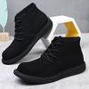 Men's Ankle Boots Retro Versatile British Wind Help Tooling Boots Genuine Leather for Men High Top Men's Shoes Cow Suede Leather